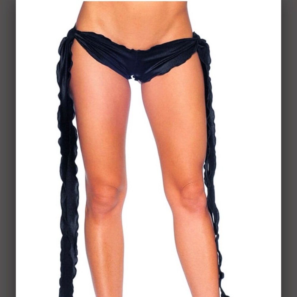 EDC Black and pink side tie rave bottoms